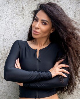 Level Black long sleeve top - 1