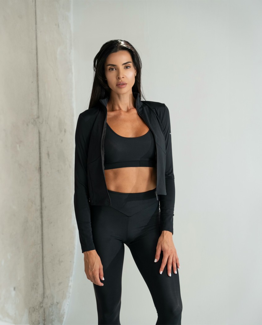 Level 4 Black zip blouse