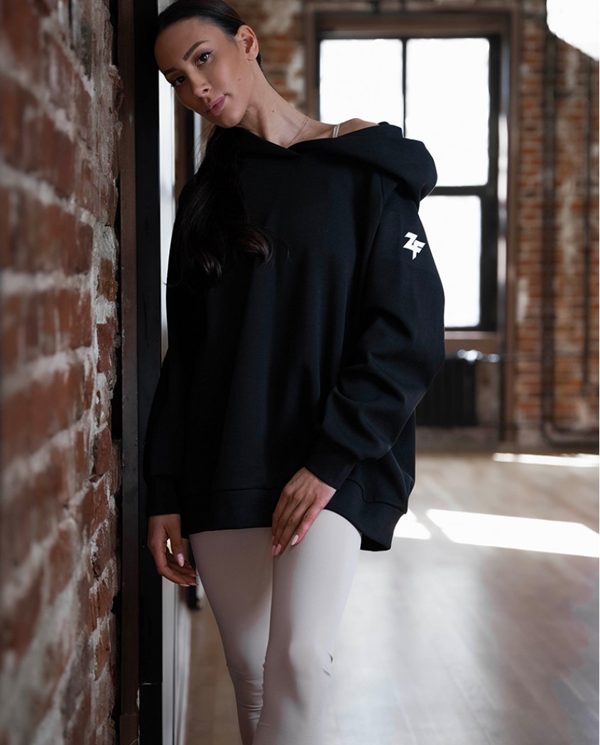 Sportswear Cotton Sweatshirt black
