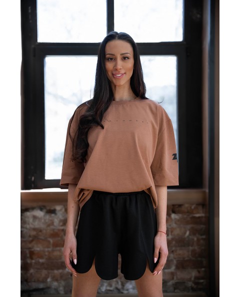 Sportswear T-shirt caramel