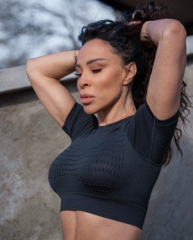 Seamless Edition graphit crop top - 1
