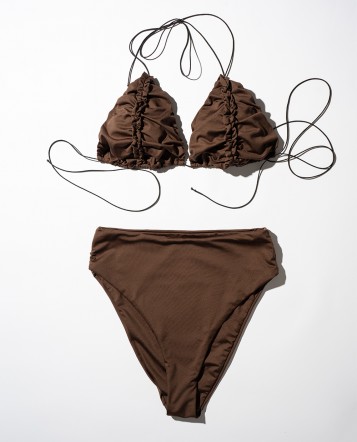 Bikini Nala Brown high waist 