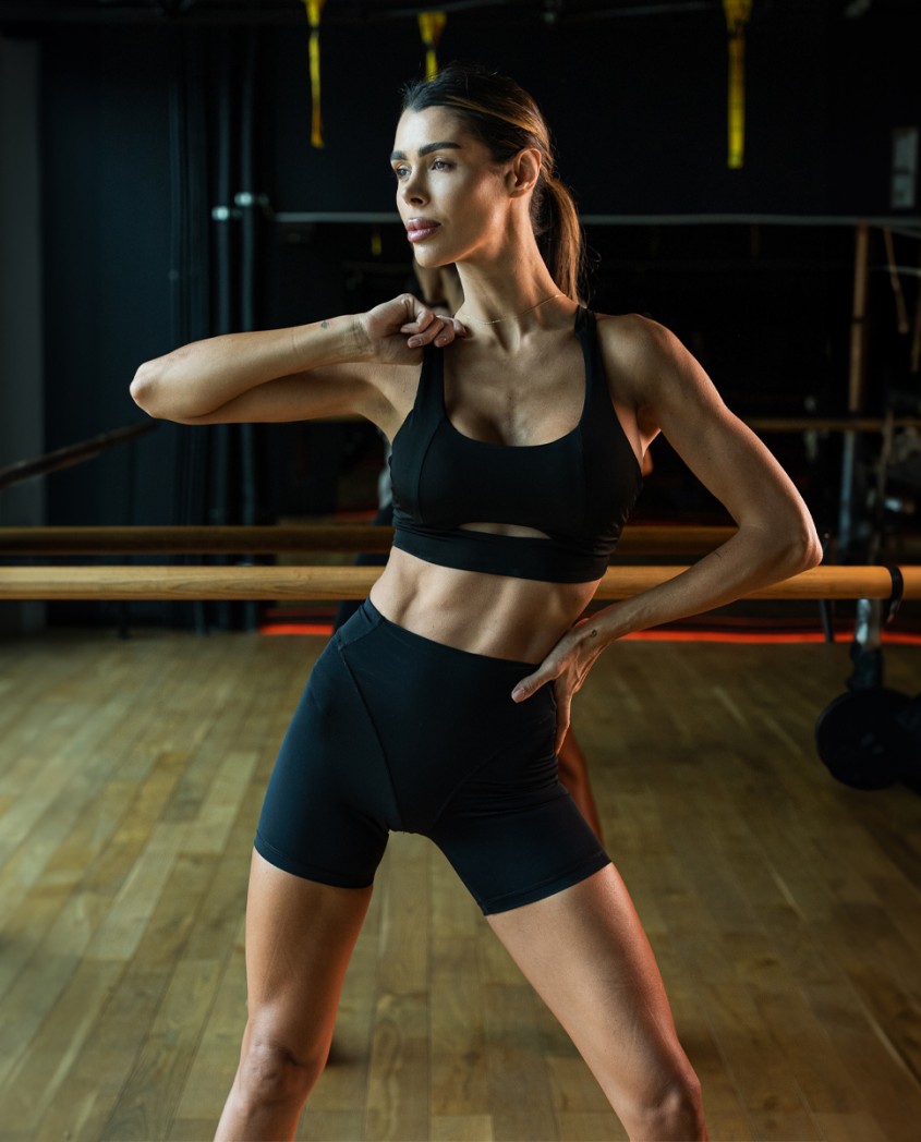 Level 6 Black Crop tights