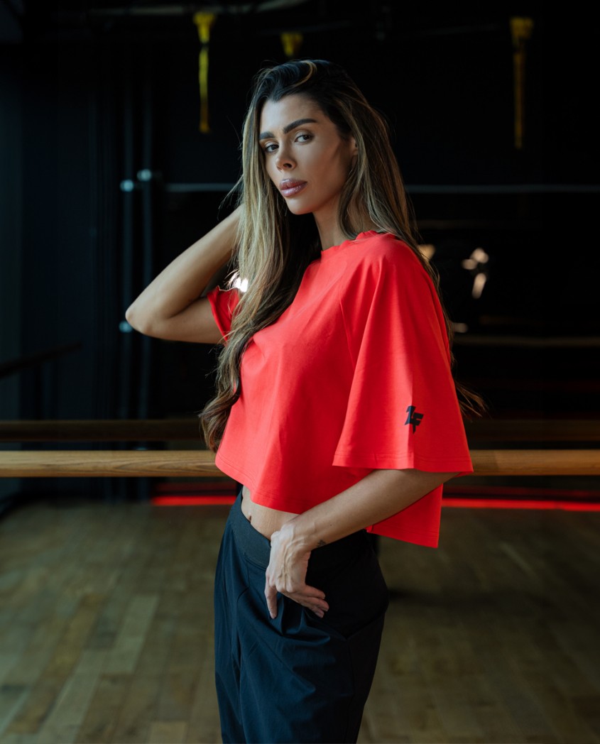 ZF Crop T-shirt red