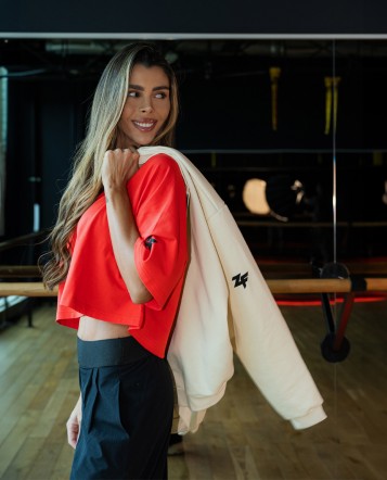 ZF Crop T-shirt червено