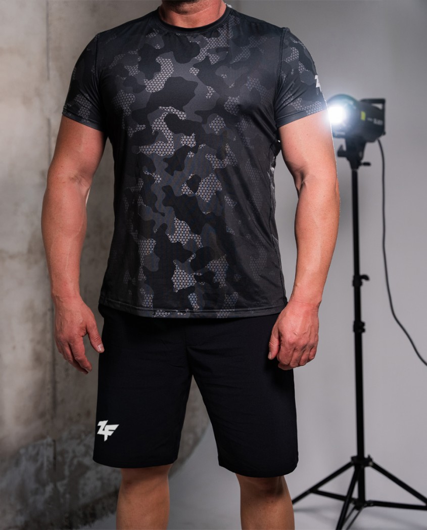 Camouflage black T-shirt