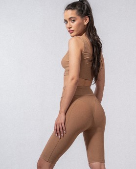 Level 4 Beige Crop tights - 2