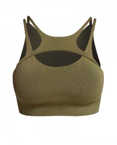 Seamless X green bra