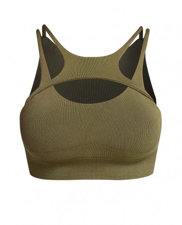 Seamless X green bra